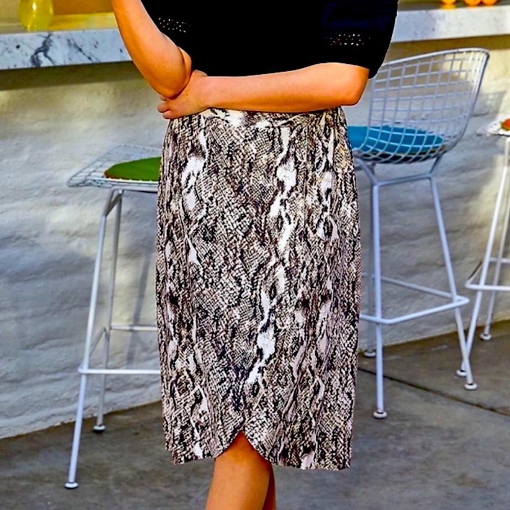 Maurices- wrap skirt snake print- size medium